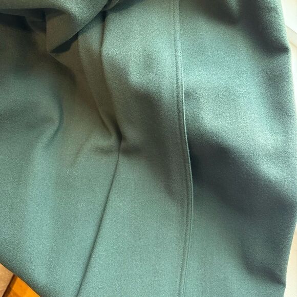 Ellen Tracy Faux Wrap Wool Midi Maxi Green Skirt - Picture 7 of 8